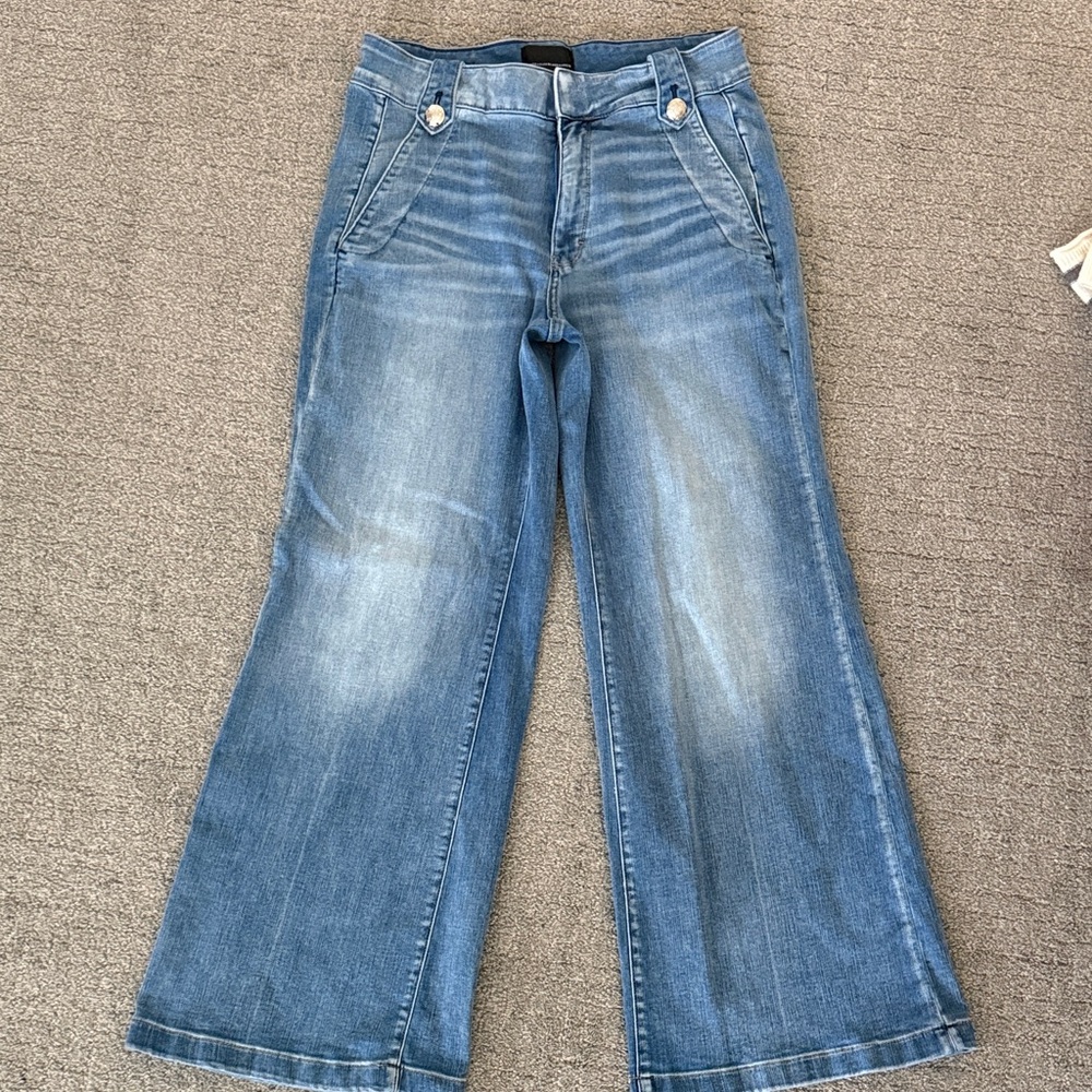 White House Black Market Light Blue Flare Jeans